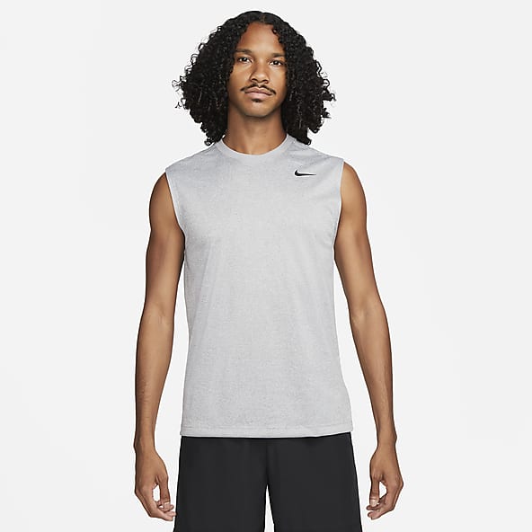 Mens Grey Tank Tops Sleeveless Shirts. Nike